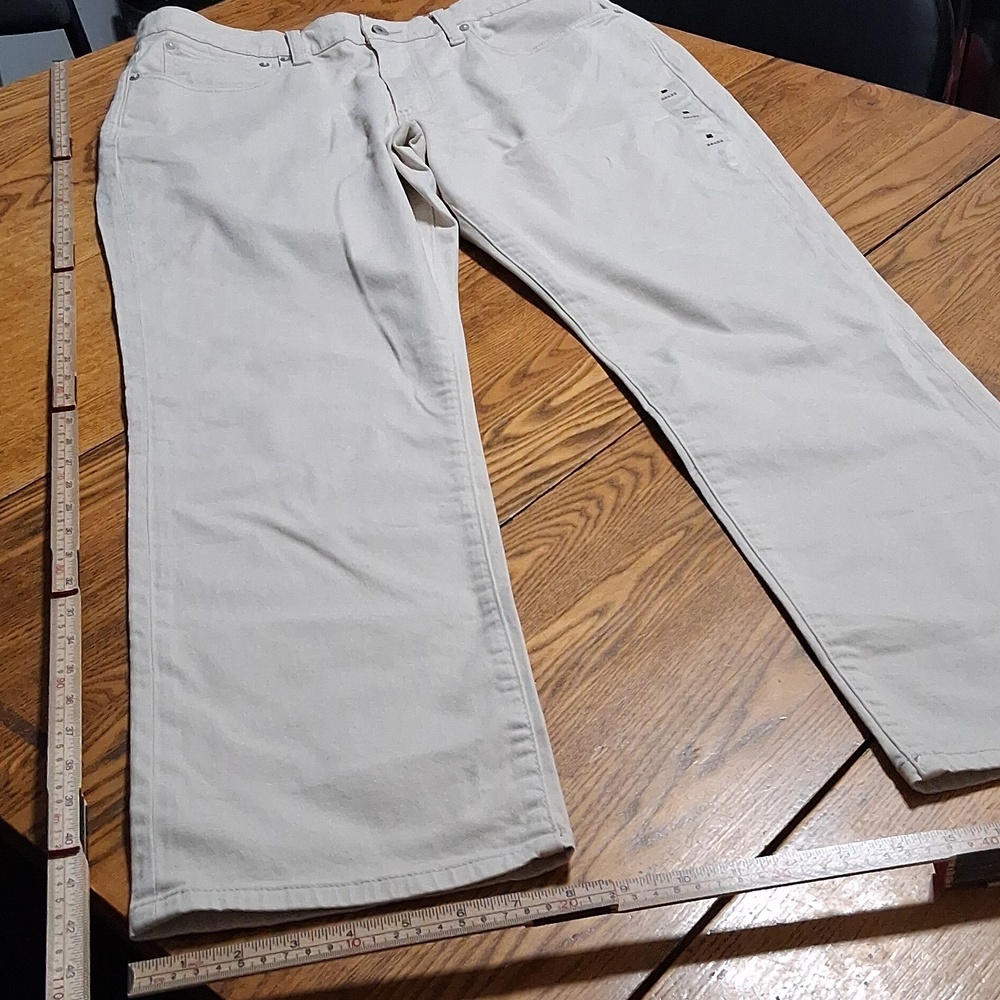 Lucky Brand NEW MENS JEANS 223 Creme Ivory 36 x 32 NEW Denim Pants STRAIGHT Legs